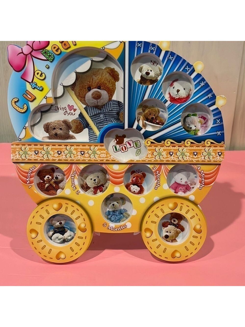 Baby Picture Frame Monthly Bear Plastic